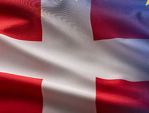 Flagge Schweiz/EU