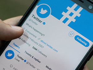 Twitter auf Smartphone