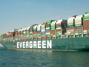 Containerschiff der Reederei Evergreen