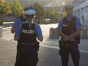 Polizisten im Einsatz