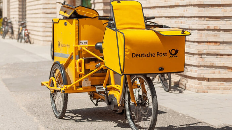 Fahrrad Briefträger Deutsche Post