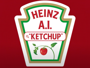 Heinz A.I. Ketchup Schriftzug