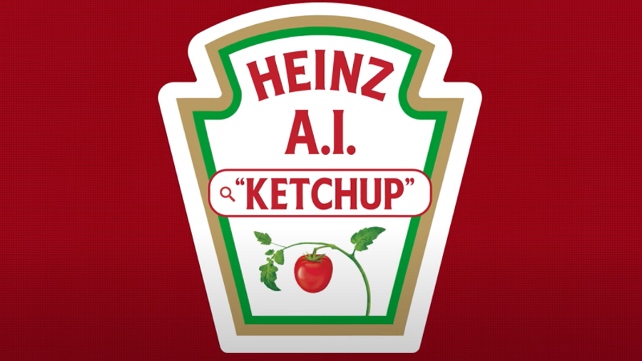 Heinz A.I. Ketchup Schriftzug