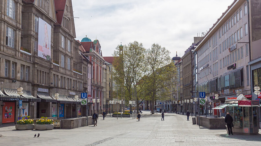 Leere M&uuml;nchner Innenstadt