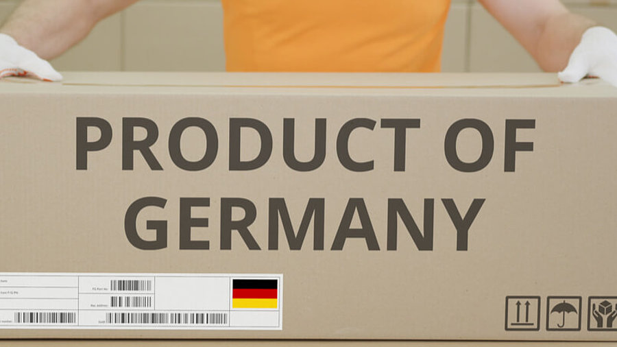 Karton-Aufdruck Product of Germany