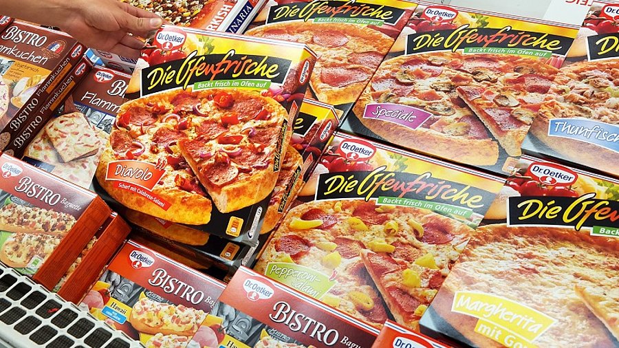 Dr. Oetker-Pizzen in der Tiefk&uuml;hltruhe