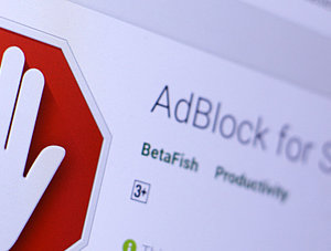 Adblocker auf Bildschirm