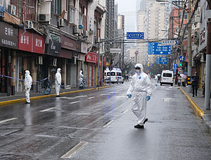 Leere Straßen in China