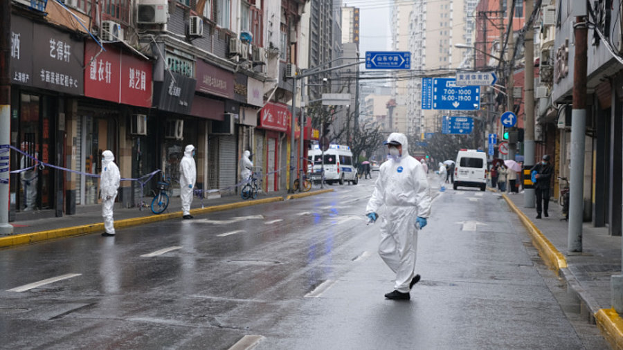 Leere Straßen in China