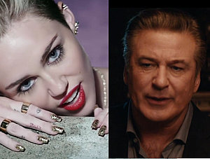 Miley Cyrus: We can’t stop / Alec Baldwin: Amazon-Werbung