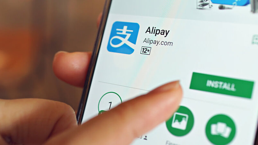 Alipay auf einem Smartphone