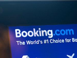 Booking.com auf Tablet