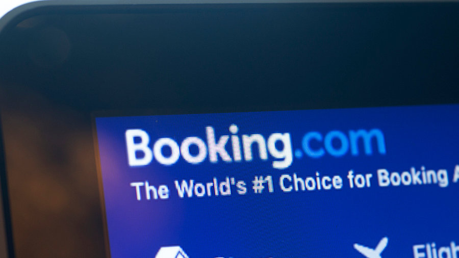 Booking.com auf Tablet