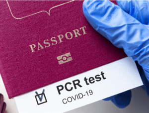 Pass und Vorlage eines PCR-Test wegen Coronavirus