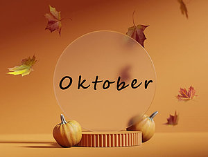 Herbstliche Komposition für den Oktober