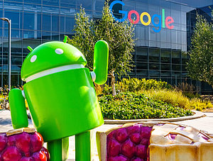 Androidfigur vor Google-Hauptquartier