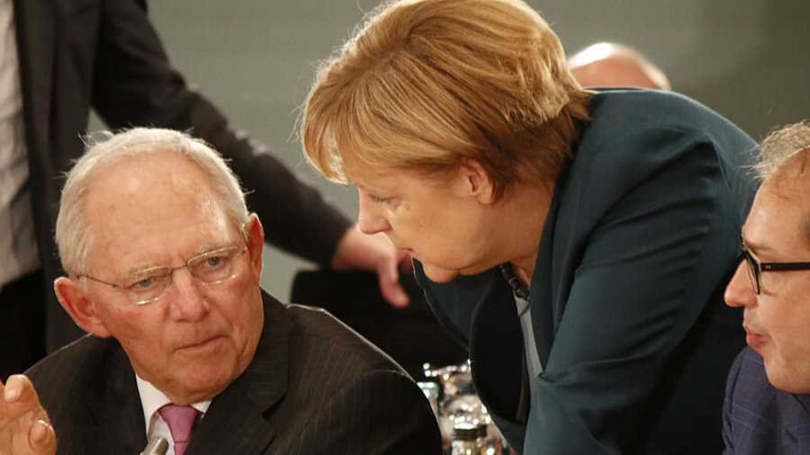 Sch&auml;uble, Merkel und Dobrindt