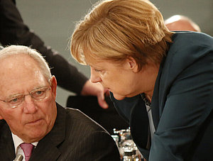 Sch&auml;uble, Merkel und Dobrindt