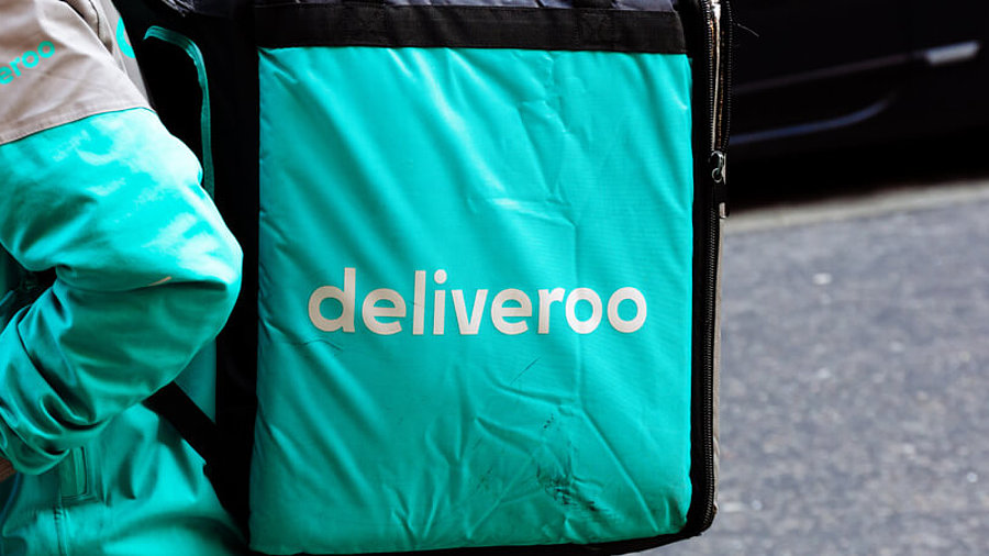 Fahrer des Essenslieferdienstes Deliveroo