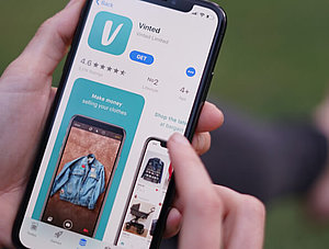 Vinted auf Smartphone
