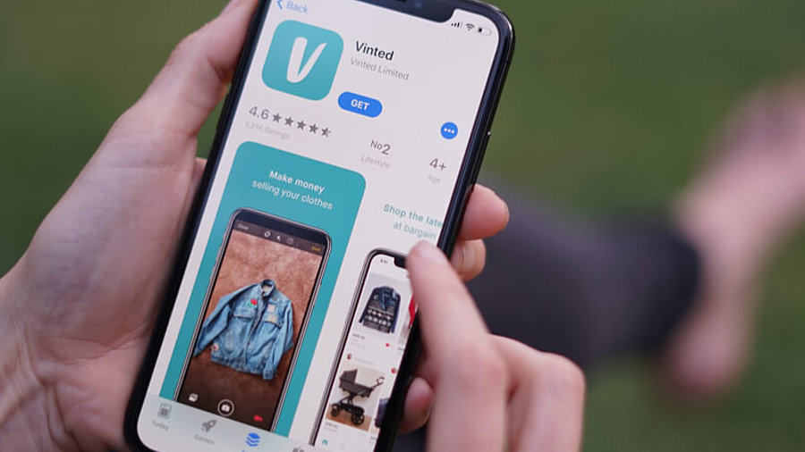 Vinted auf Smartphone