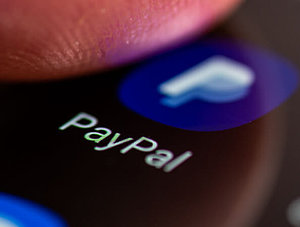 PayPal-app auf einem Smartphone