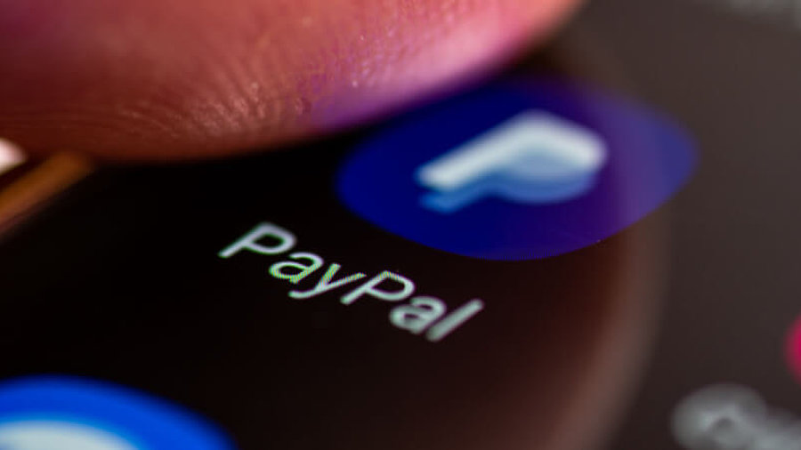 PayPal-app auf einem Smartphone