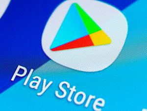 Google Play Store auf Display