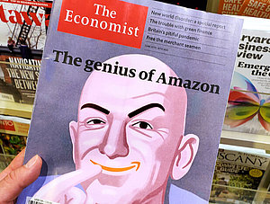 Bild von Jeff Bezos auf einem Magazincover