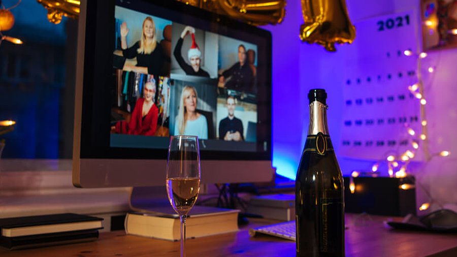 Silvesterparty mit Videocall