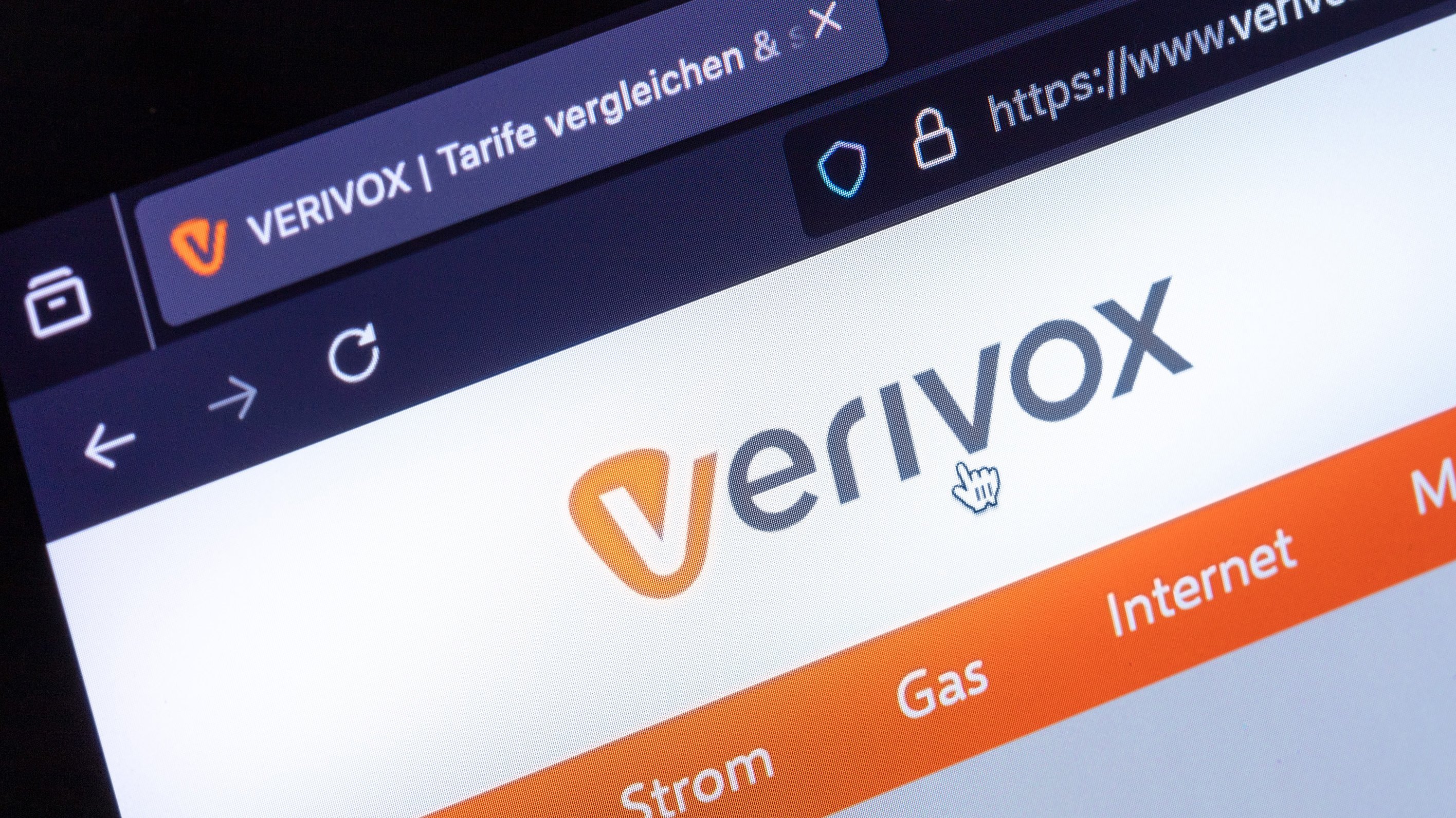 Verivox Webseite in Browserfenster