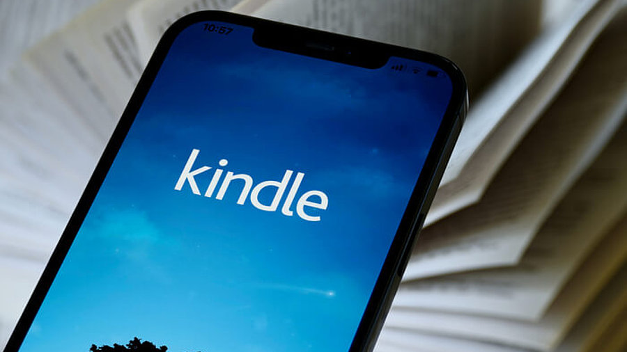 Amazons Buchplattform Kindle auf einem Smartphone