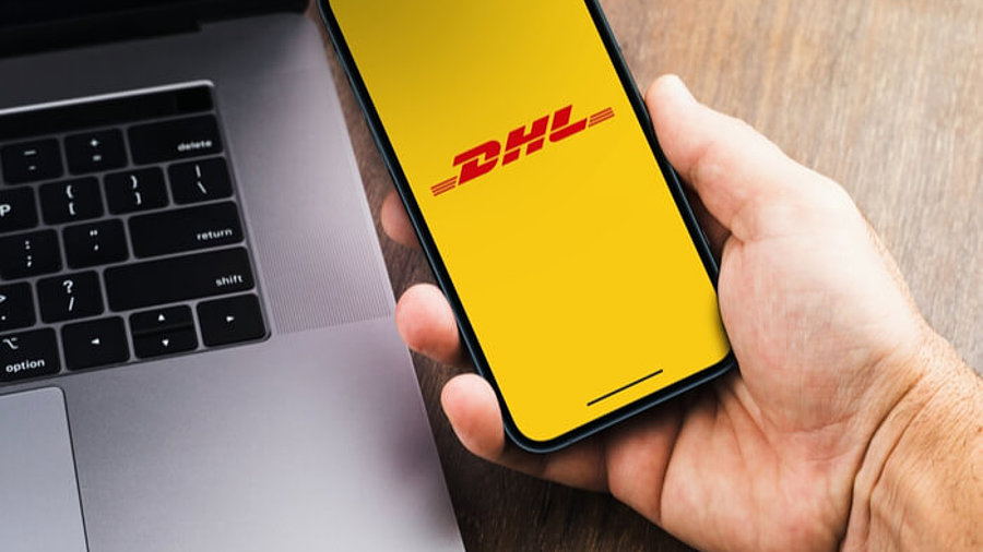 DHL auf Smartphone