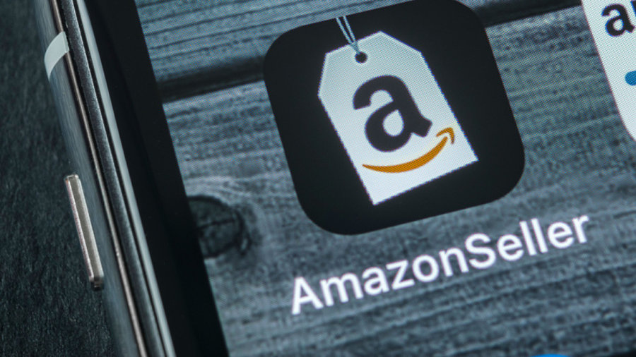 Smartphone zeigt Amazon Seller-App