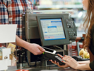 Mobile Payment an Supermarktkasse