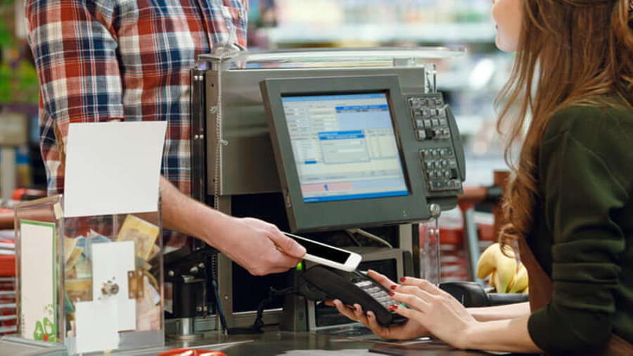 Mobile Payment an Supermarktkasse