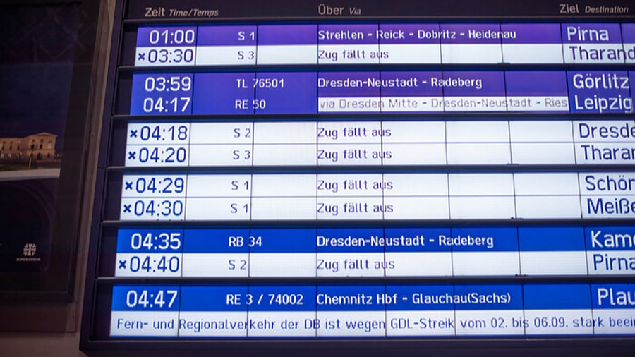 Fahrgastinformation Zug fällt aus