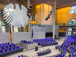 Plenarsaal im Reichtagsgeb&auml;ude