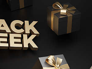 Black Week und schwarze Geschenkboxen