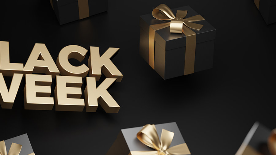 Black Week und schwarze Geschenkboxen