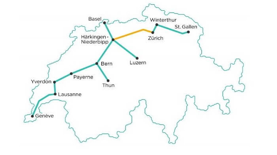 Streckenüberblick des Tunnelsystems