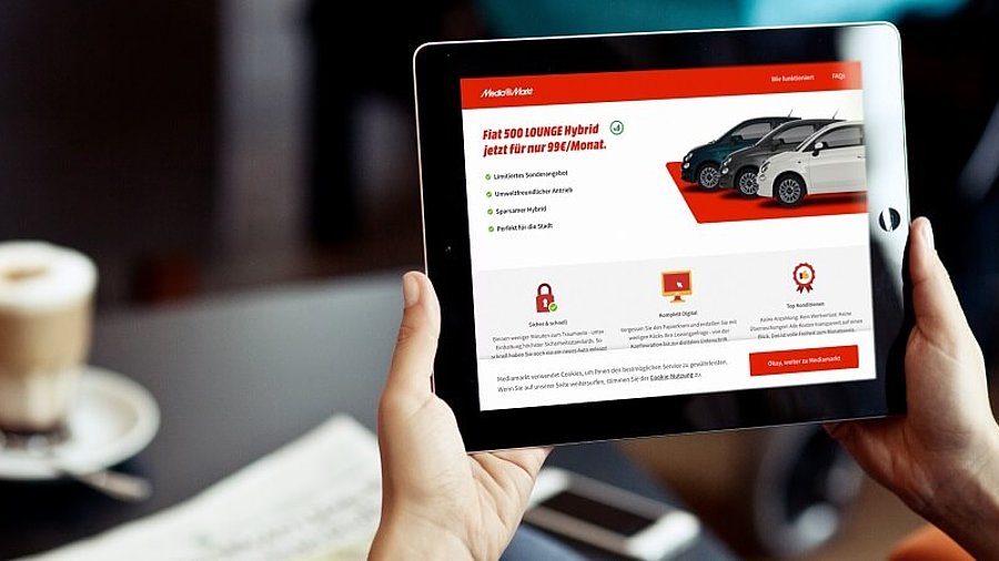 Mediamarkt-autos.de auf dem iPad