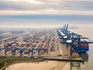 Felixstowe, Großbritannien, Containerhafen