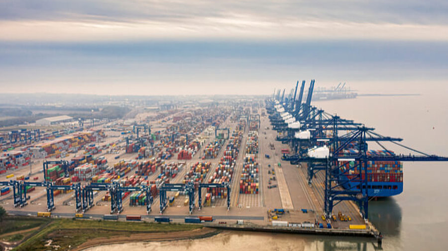 Felixstowe, Großbritannien, Containerhafen