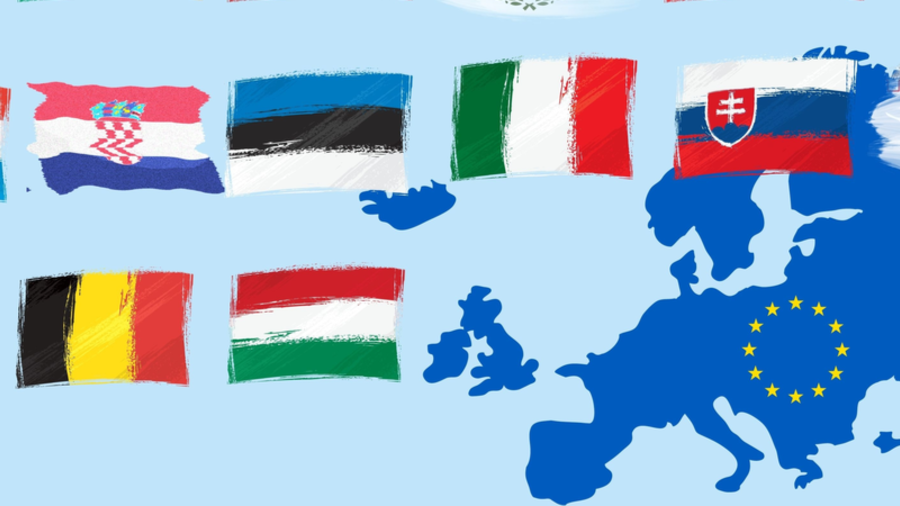 Europa und Flaggen