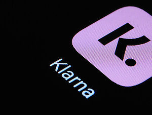 Klarna-App auf einem Bildschirm