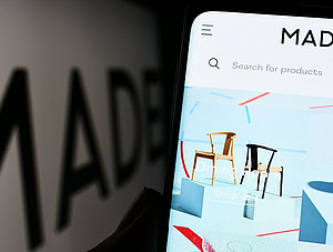 Made.com auf Smartphone