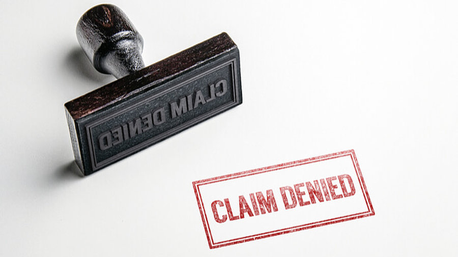 Stempel – Claim denied, Ansprüche abgelehnt