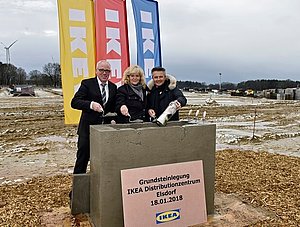 Grundsteinlegung Ikea Distributionszentrum