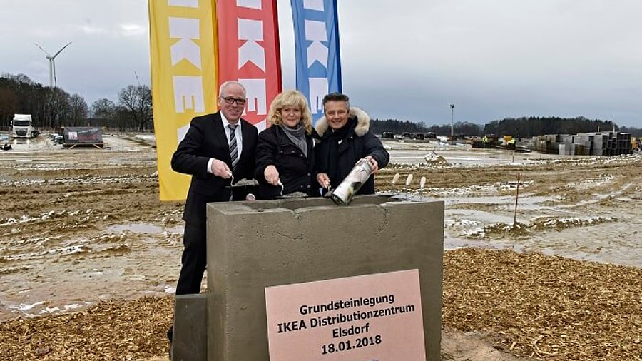 Grundsteinlegung Ikea Distributionszentrum